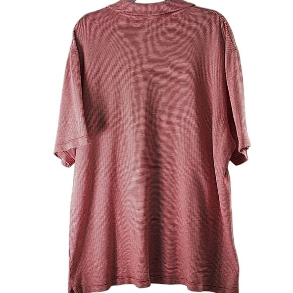 Vineyard Vines Mens Sz XXL Red/White Nautical Whale Logo Striped Polo Shirt - Picture 2 of 11